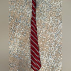 Hickey Freeman Red Silk Tie